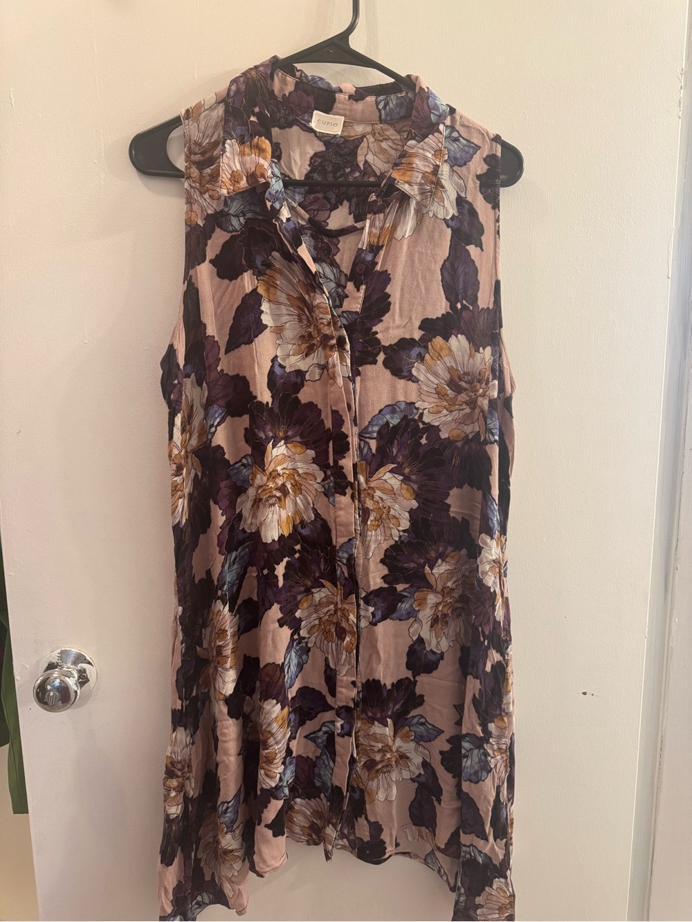 Cupio Floral Button Down Collared Dress - Picture 2 of 2